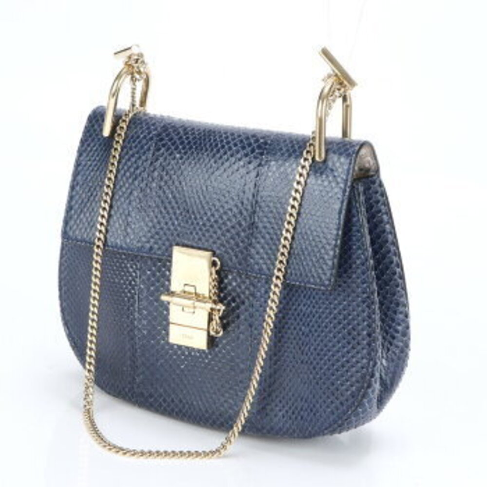 Chloe Drew python leather gold chain Shoulder Bag… - image 2
